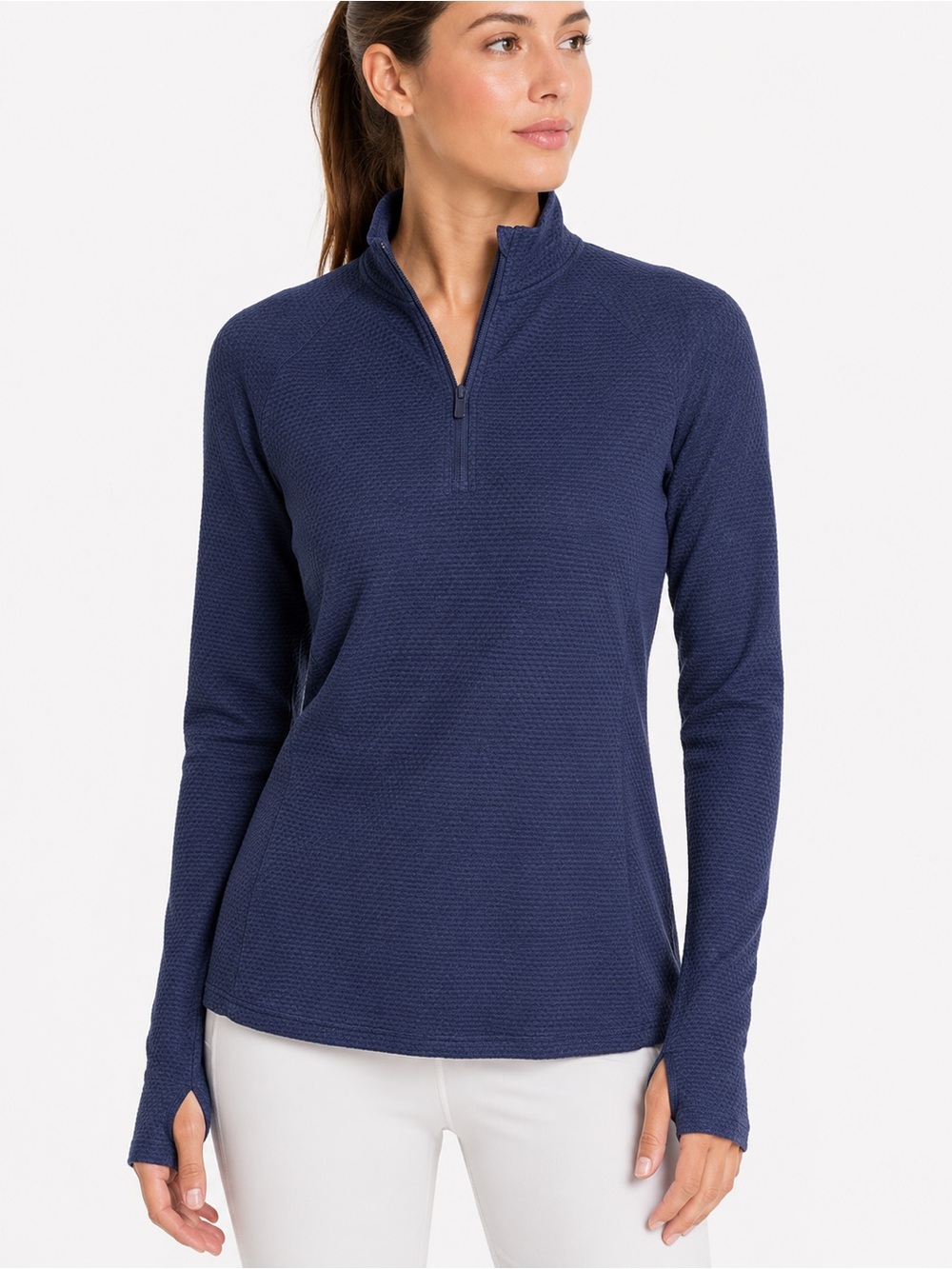 Tommy Bahama Golf Navy Long Sleeve 1/2 Zip Top Medium